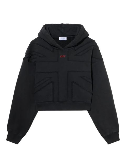 Off-White Union Appliqué cropped hoodie - Black - zdjęcie produktu nr 1