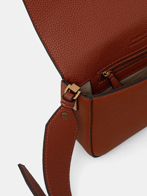 Pinko torebka skórzana kolor brązowy 104340 A2OX