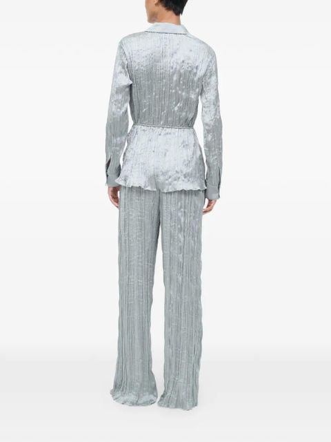 STAUD Nami pleated trousers - Silver