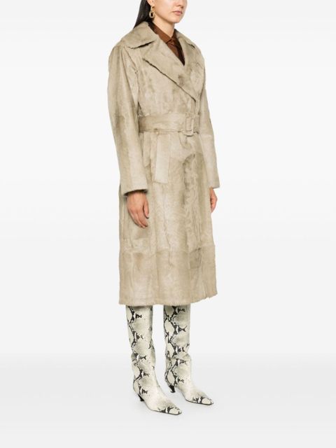 Burberry brushed trench coat - Brown