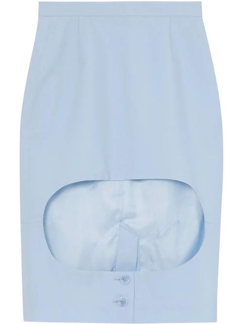 Burberry front cut-out pencil skirt - Blue - zdjęcie produktu nr 1