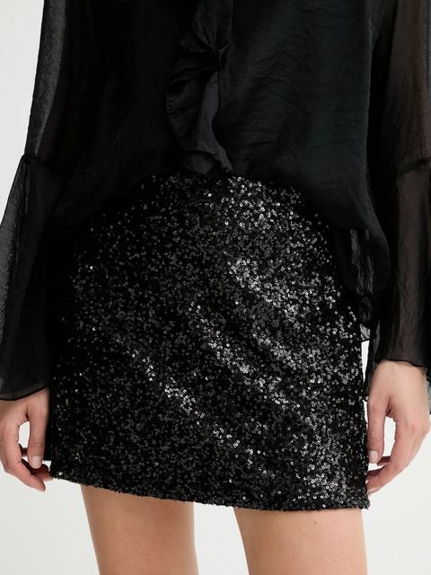 Answear.LAB spódnica kolor czarny mini rozkloszowana