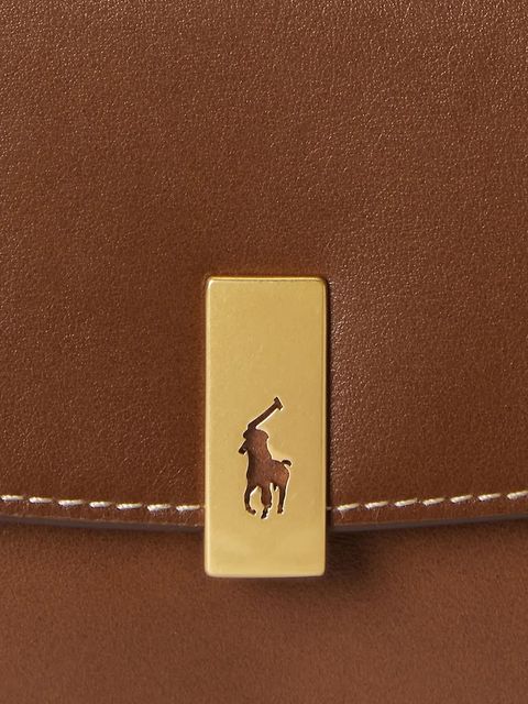 Polo Ralph Lauren portfel skórzany damski kolor brązowy 427P04993