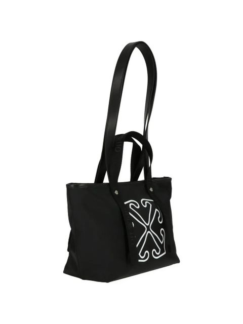 Off-White Arrows-motif logo-strap tote bag - Black