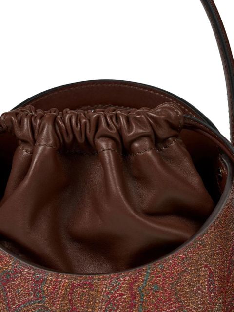 ETRO small Saturno paisley-print crossbody bag - Brown