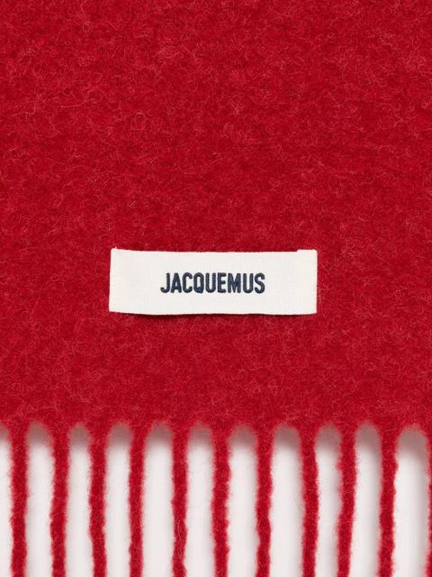Jacquemus Le Carro fringed wool scarf - Red - zdjęcie produktu nr 2
