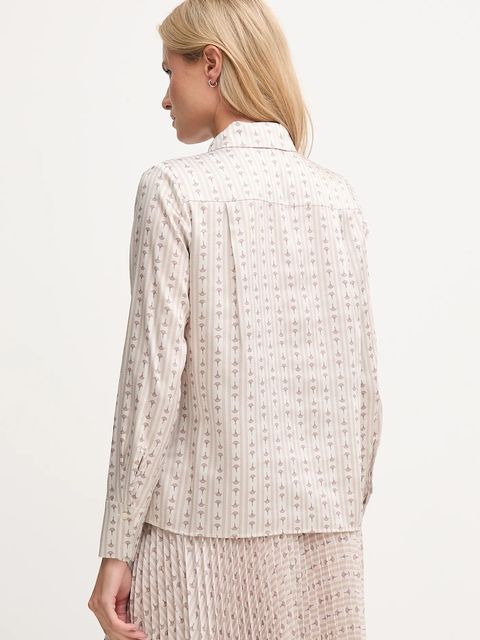 Joop! koszula damska kolor beżowy regular z kołnierzykiem klasycznym 30048630