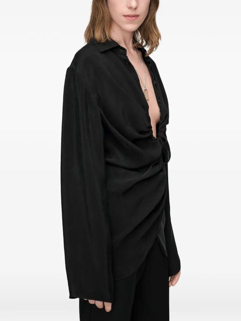 Maison Margiela wrap shirt - Black