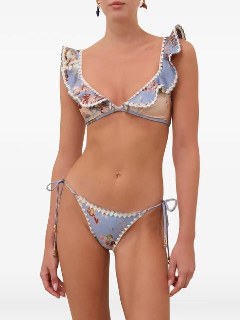 ZIMMERMANN Awaken ruffled crochet bikini top - Blue - zdjęcie produktu nr 2