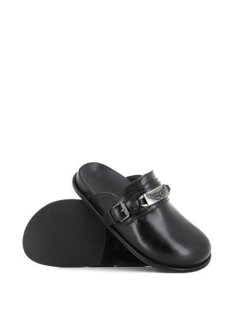 Zadig&Voltaire buckled leather mules - Black
