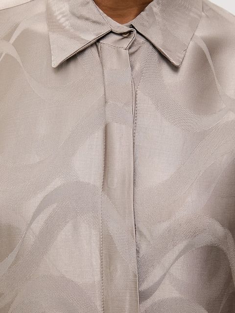 Answear.LAB koszula damska kolor szary relaxed z kołnierzykiem klasycznym