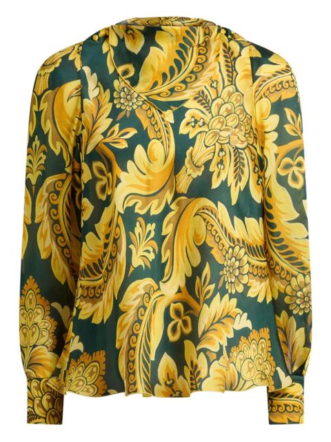 ETRO flower-bee motif blouse - Green - zdjęcie produktu nr 1