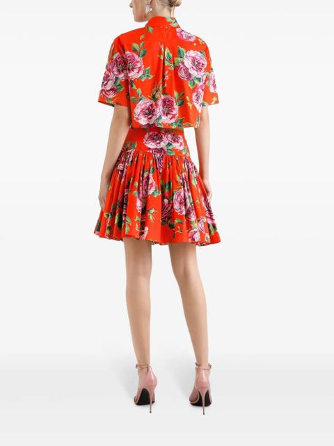 Dolce & Gabbana floral-print mini skirt - Red - zdjęcie produktu nr 2