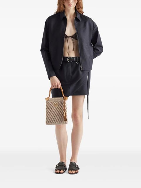 Prada asymmetric miniskirt - Blue