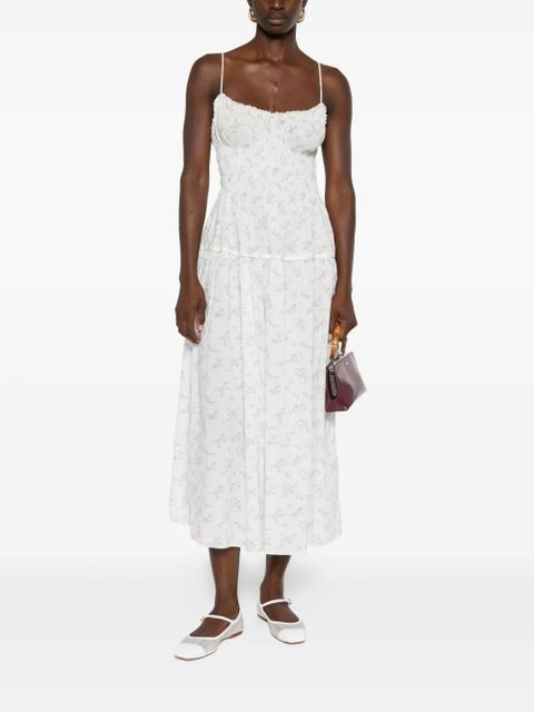 DÔEN Brigide midi dress - White