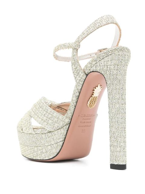 Aquazzura 130mm Nina sandals - Silver