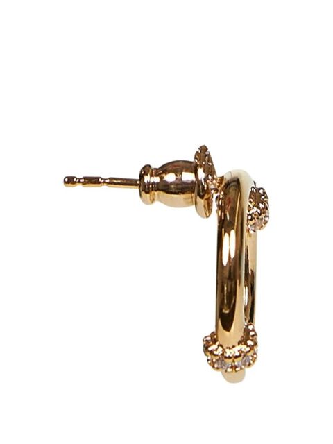 FENDI logo stud crystal earrings - Gold - zdjęcie produktu nr 2