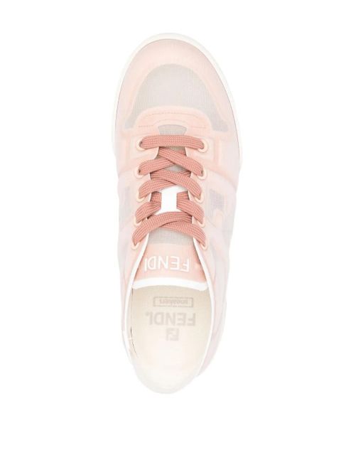 FENDI logo embossed sneakers - Pink