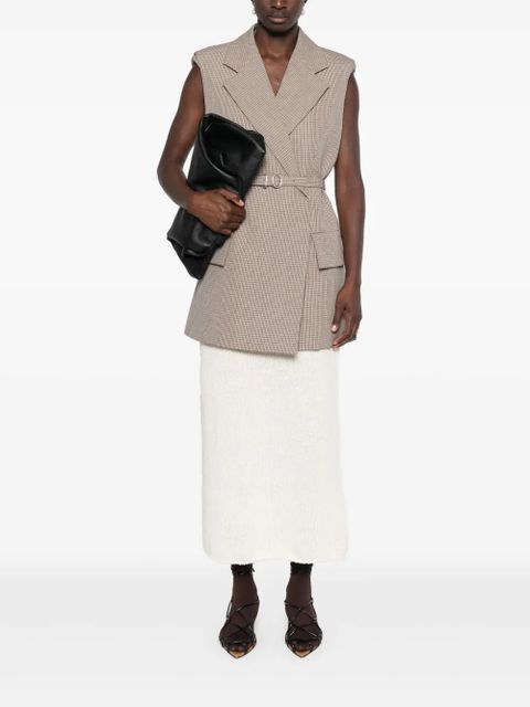 Jil Sander checked vest - Brown - zdjęcie produktu nr 2