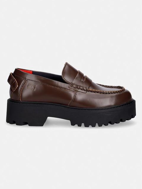 Tommy Jeans mokasyny damskie skórzane ARCHIVE '01 LEATHER LOAFER - zdjęcie produktu nr 1