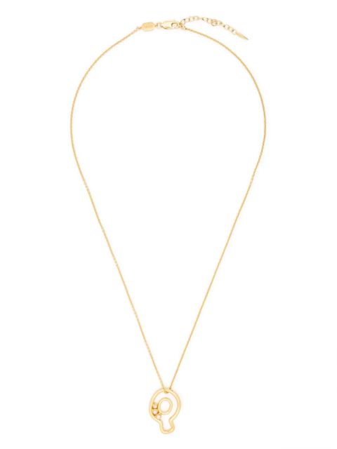 Missoma Q-letter pendant chain-link necklace - Gold