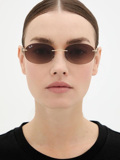 Ray-Ban okulary przeciwsłoneczne kolor złoty 0RB3767