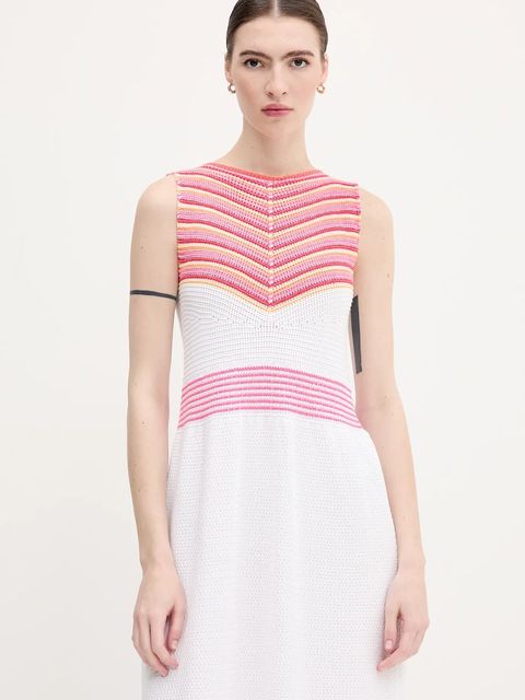 United Colors of Benetton sukienka kolor różowy maxi rozkloszowana 1194EV02A - zdjęcie produktu nr 2