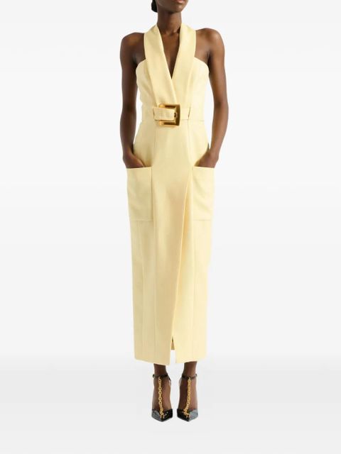 Balmain long dress with belt - Yellow - zdjęcie produktu nr 2