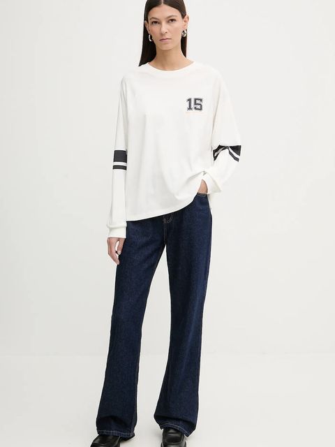 Marc O'Polo longsleeve bawełniany kolor biały 5000007518 - zdjęcie produktu nr 2