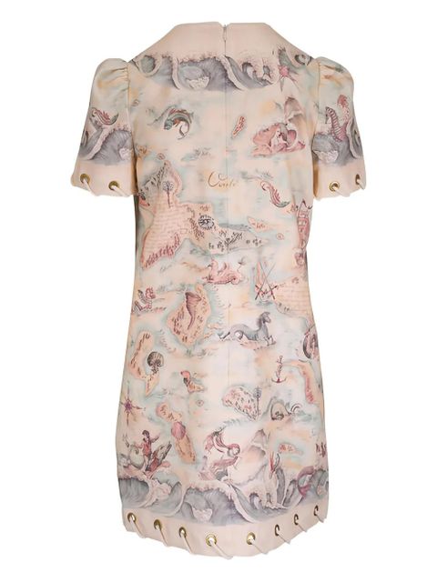 ZIMMERMANN graphic-print short-sleeve dress - Neutrals - zdjęcie produktu nr 2