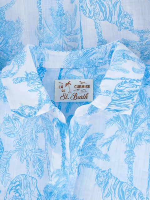 MC2 Saint Barth jungle-print shirt - White
