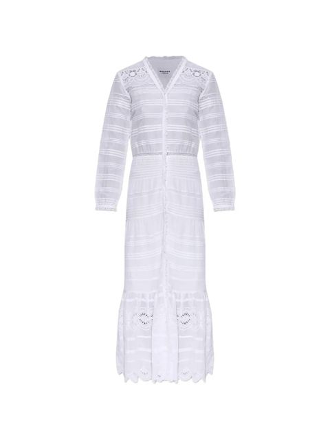 MARANT ÉTOILE V-neck long sleeve dress - White - zdjęcie produktu nr 1