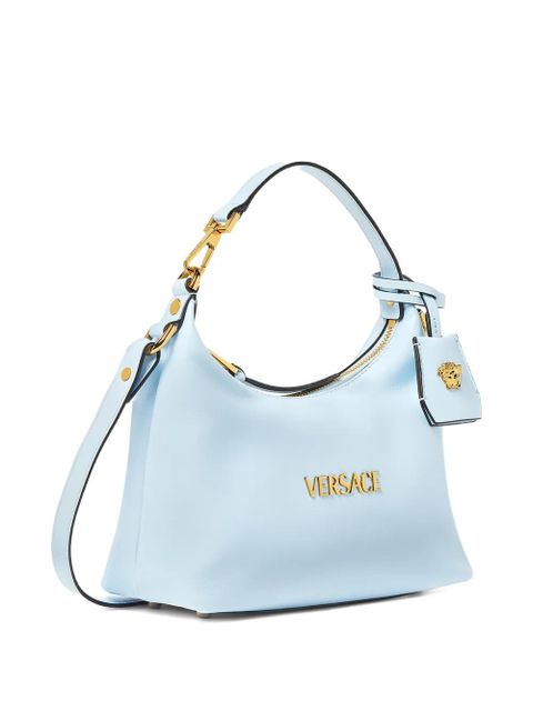 Versace logo-charm tote bag - Blue