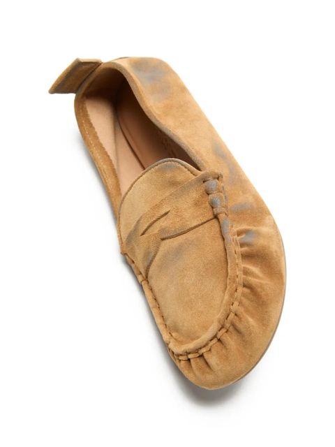 Acne Studios contrast-panelled loafers - Brown