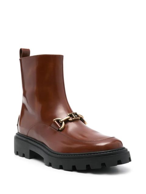Tod's leather ankle boots - Brown - zdjęcie produktu nr 2