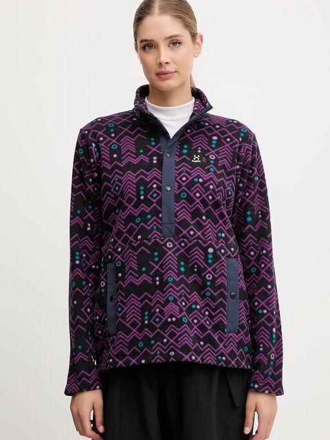 Haglöfs bluza sportowa Mora Mid kolor fioletowy wzorzysta 606557 - zdjęcie produktu nr 1