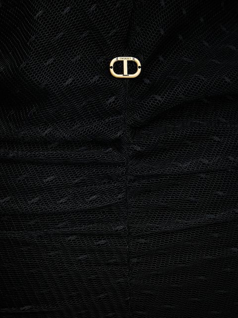 Twinset sukienka kolor czarny mini dopasowana 252TT3261