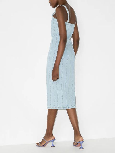 ROTATE BIRGER CHRISTENSEN Kayla zip up denim dress - Blue