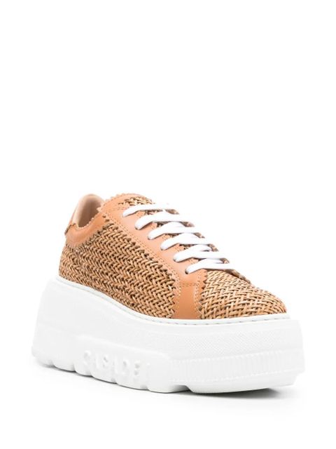 Casadei Nexus Hanoi woven platform sneakers - Brown - zdjęcie produktu nr 2