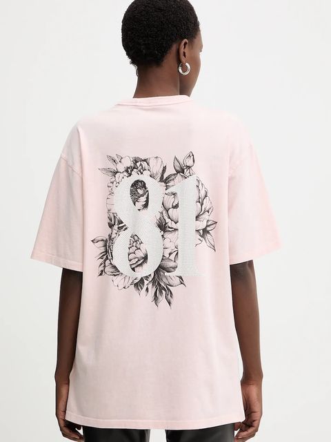 Guess t-shirt bawełniany damski kolor różowy W5BI19 I3Z14 - zdjęcie produktu nr 1