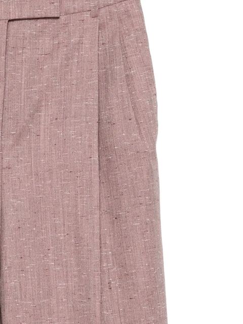 Róhe mid-waist tweed trousers - Purple