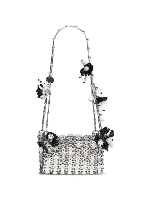 Rabanne mini flower-embellished shoulder bag - Silver - zdjęcie produktu nr 1