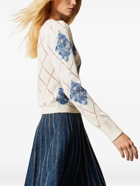 TWINSET pleated denim skirt - Blue