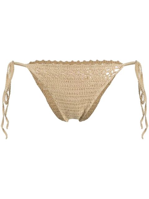 Cult Gaia side-tie crochet bikini-bottoms - Neutrals - zdjęcie produktu nr 1