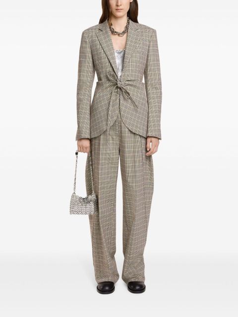 Rabanne plaid check fitted jacket - Neutrals - zdjęcie produktu nr 2
