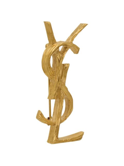 Saint Laurent textured-finish brooch - Gold