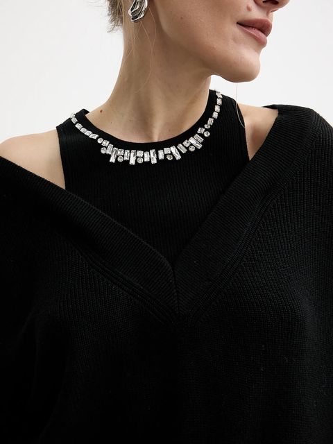 Liu Jo sukienka z dodatkiem wełny kolor czarny maxi prosta MF5161 MA85Q