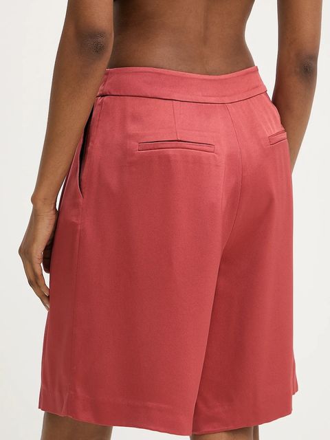 Karl Lagerfeld szorty damskie kolor czerwony gładkie high waist A3W10097