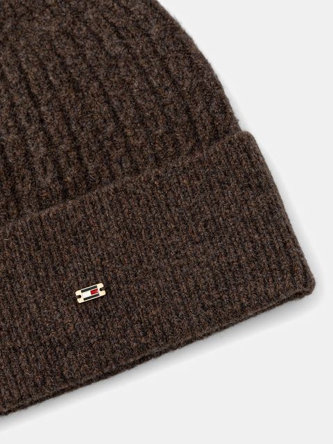 Tommy Hilfiger czapka kolor brązowy AW0AW17776