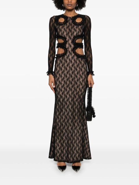 Self-Portrait x Christopher Kane lace cut-out maxi dress - Black - zdjęcie produktu nr 2